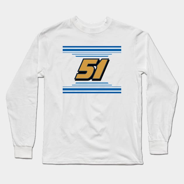 Jeremy Clements #51 2024 NASCAR Design Long Sleeve T-Shirt by AR Designs 